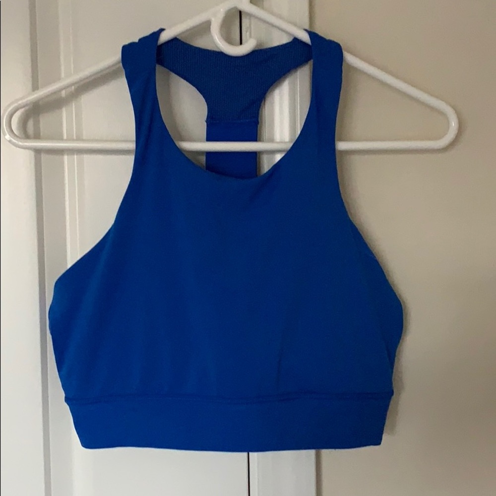 Blue sports bra